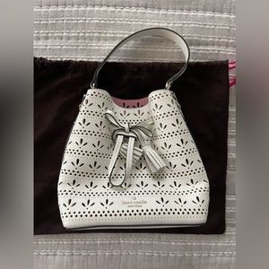 Kate Spade small white leather bucket bag. Little to no wear.